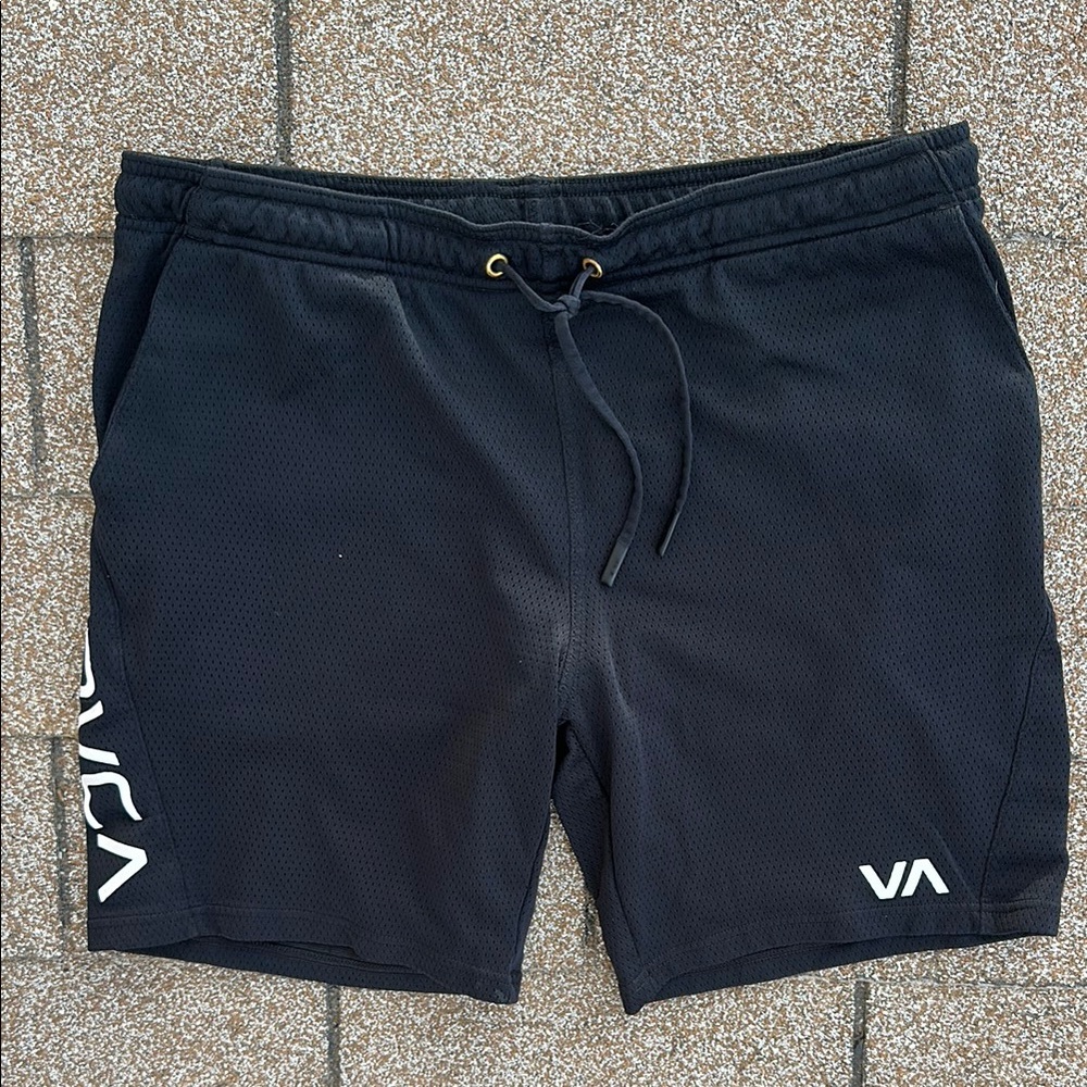 RVCA Black Athletic Shorts for Men